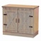 Baxton Studio Wayne Modern Contemporary Farmhouse Oak Brown Finished Wood 2-Door Shoe Storage Cabinet 174-11060-Zoro - alternate 1